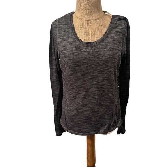 Lululemon active top long sleeve grey sz 8 /medium - Picture 1 of 7